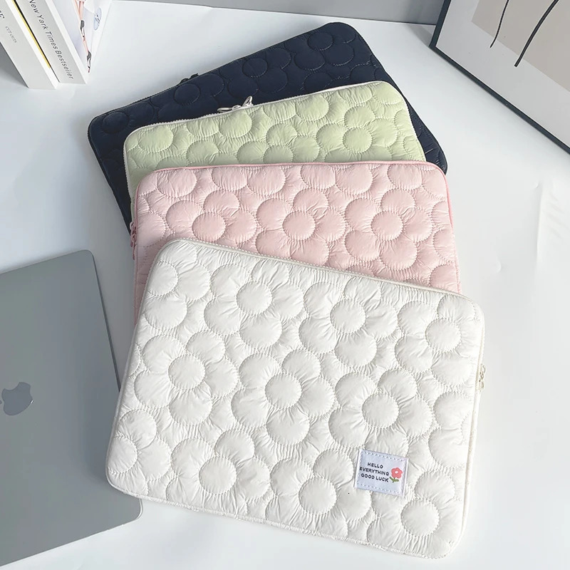 Cute Flower Laptop Sleeve For Ipad11 Air Pro13.3 14 15 16 Dell 15.6 Inch Tablet Bag Protective Laptop Bag 250605