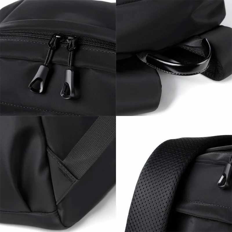 Mens Fashionable Large Capacity Simple Casual Business Backpack Durable Oxford Neutral Style Lightweight Travel Backpack Z250617