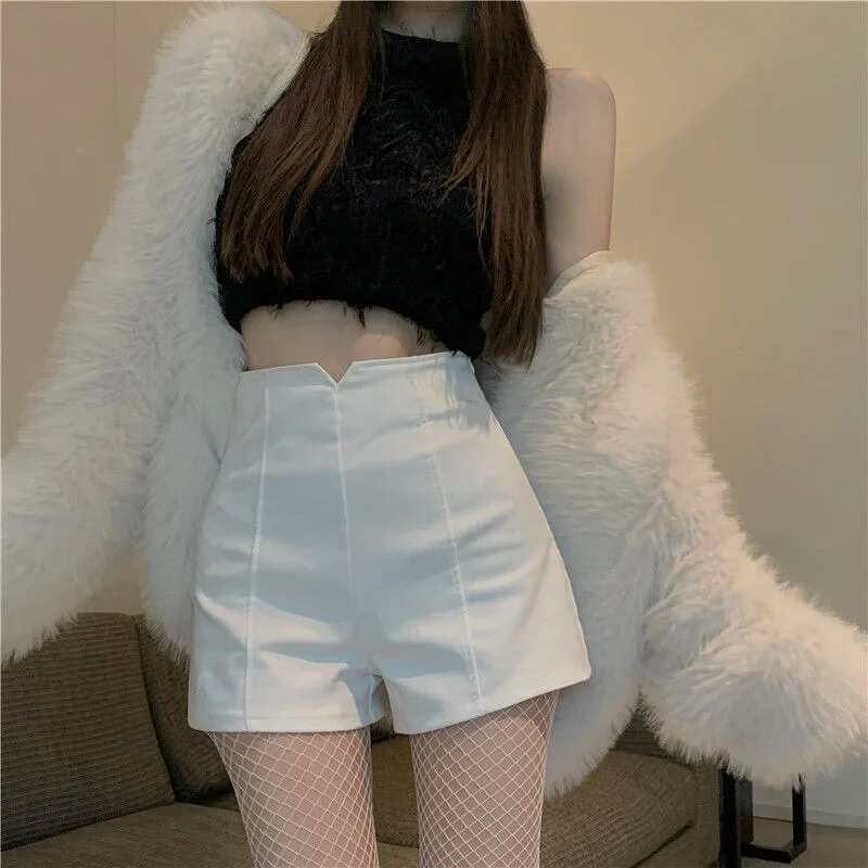 Mini Cute Womens Shorts Short Pants for Woman To Wear Skinny Sexy Knit Tight Kawaii Booty White Y2k Harajuku Outdoor Low Price