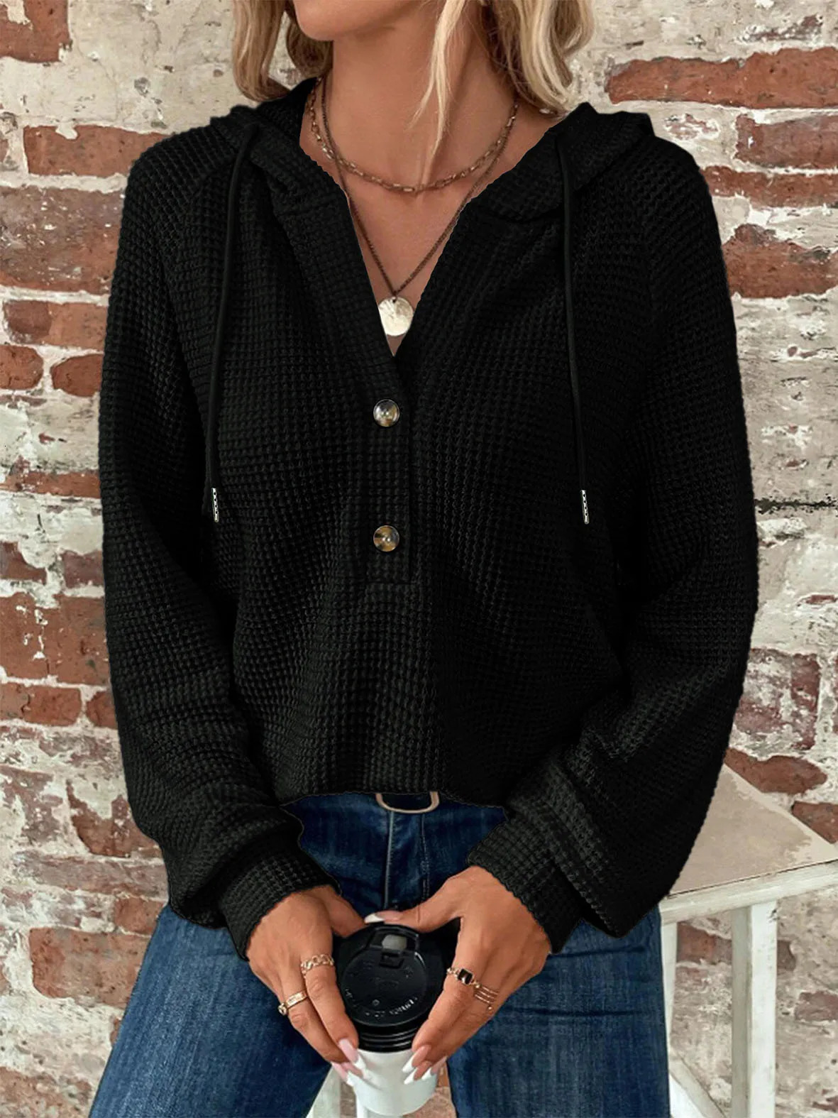 Women Oversized Hoodie Solid Color Zip Up Pullover Fall Winter Casual Streetwear Work Daily Wear Warm Fleece 250612