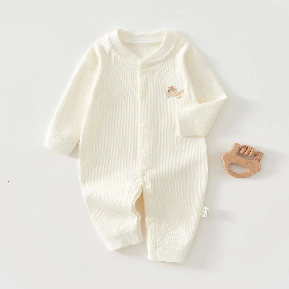 AYNIGIELL Baby Jumpsuit Spring and Autumn Sleepwear Pure Cotton born Clothes 0-18 Months born Boys and Girls Jumpsuit 250617