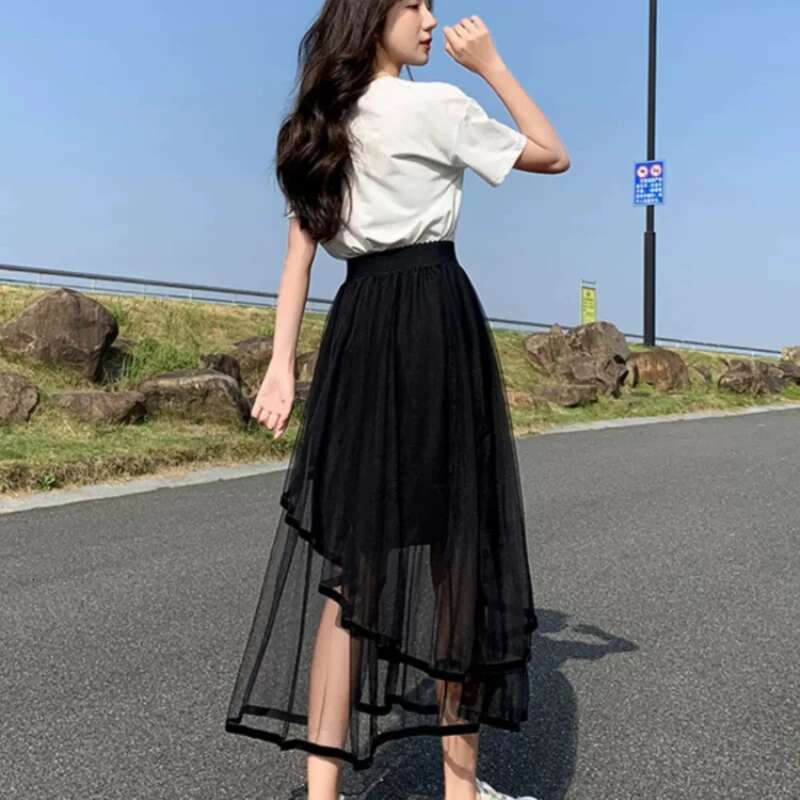 Ruffle Woman Skirt High Waist Patchwork Skirts For Women Stylish Luxury Elegant Casual Premium Offer Aesthetic Hot Summer 2025 V