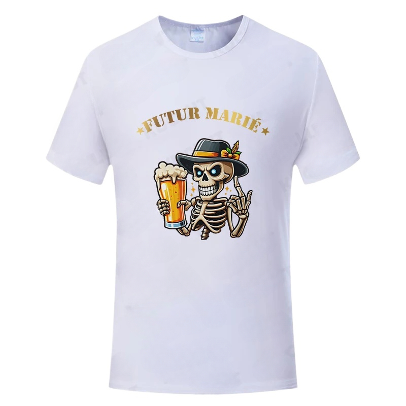 French Mens Evg Future Groom Man T-shirt Boyfriend Single Farewell Bachelor Party Tshirt Team Married Groom Short Sleeve Tees