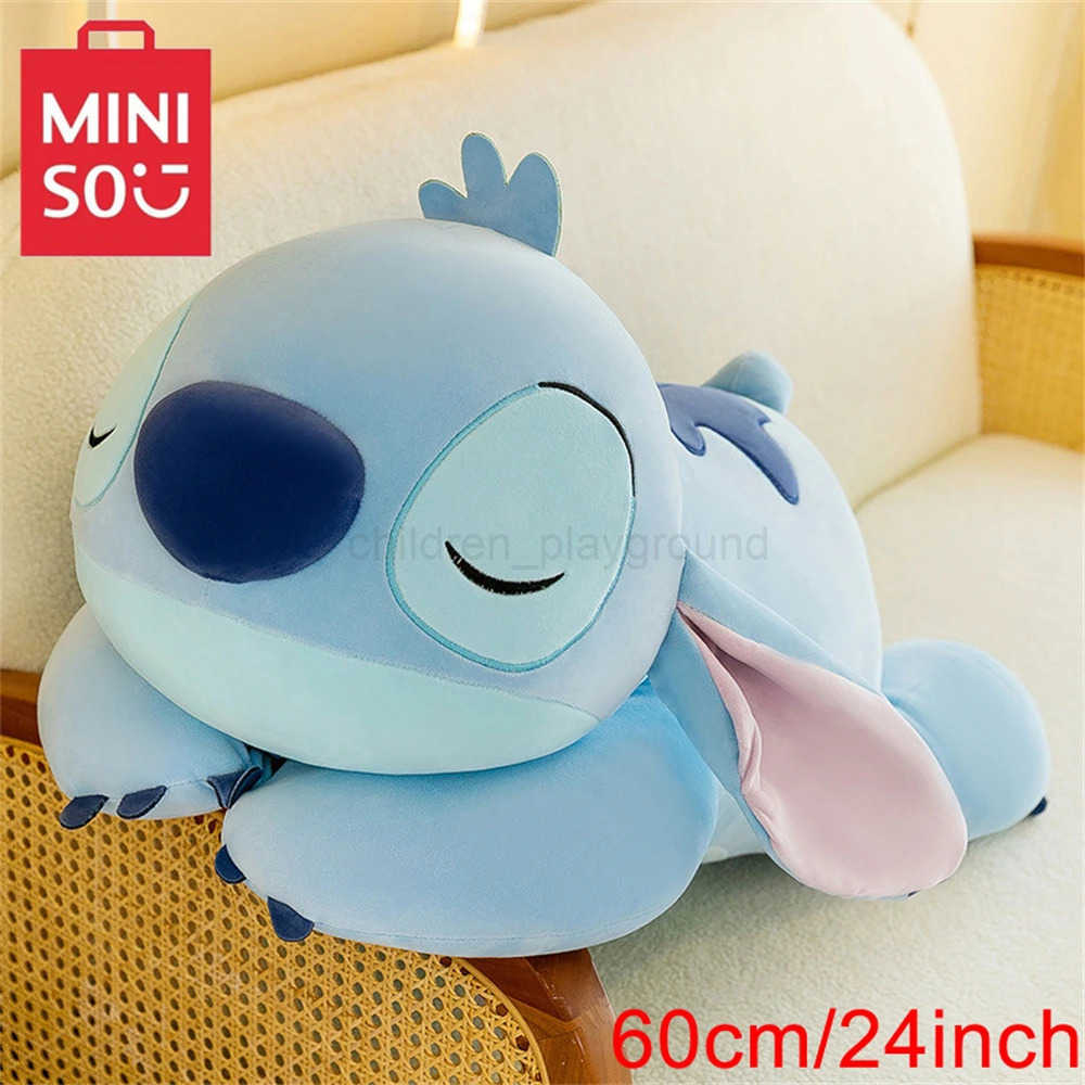 Disney 24inch Stitch Lotso Soft Plush Stuffed Animal Kawaii Blue Cartoon Decor for Youngsters Rooms Birthday Gifts W250617