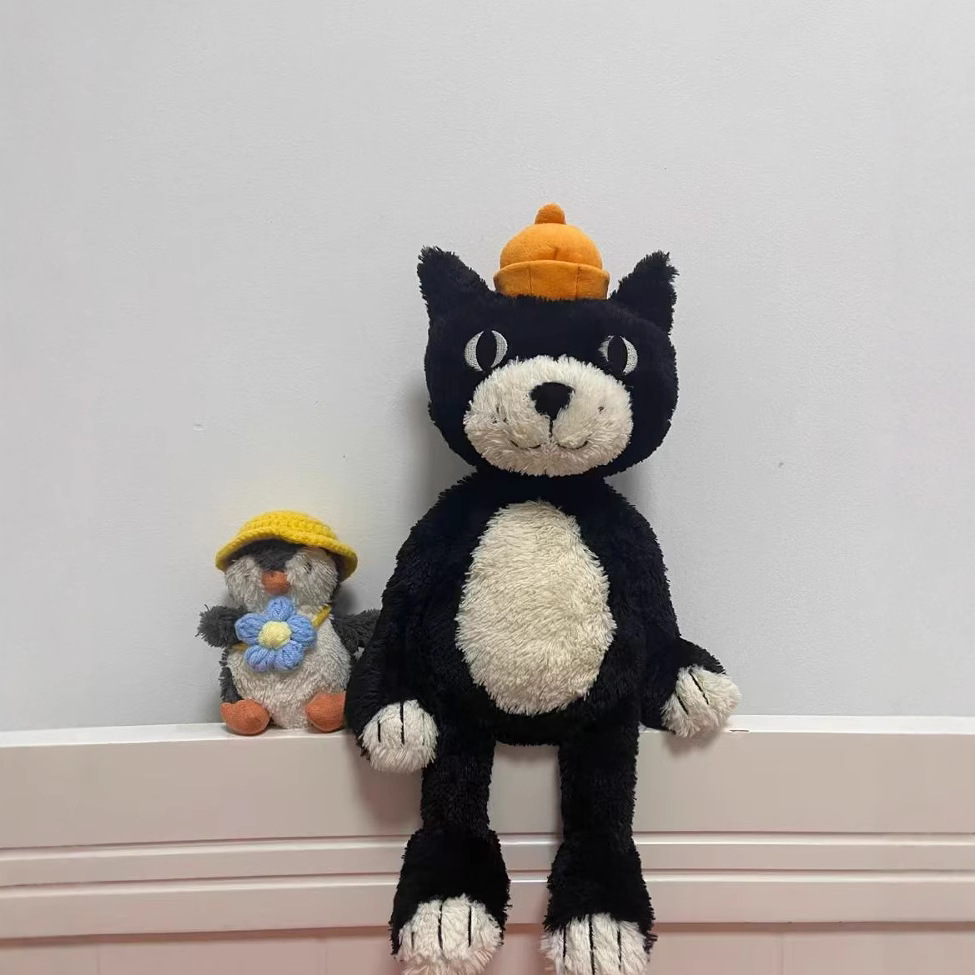 Dolls cat Jack Plush Children's plush toys Black Jelly Soft Toy 25th Anniversary New Geely Cat body pillow Soothing the Doll Gifts
