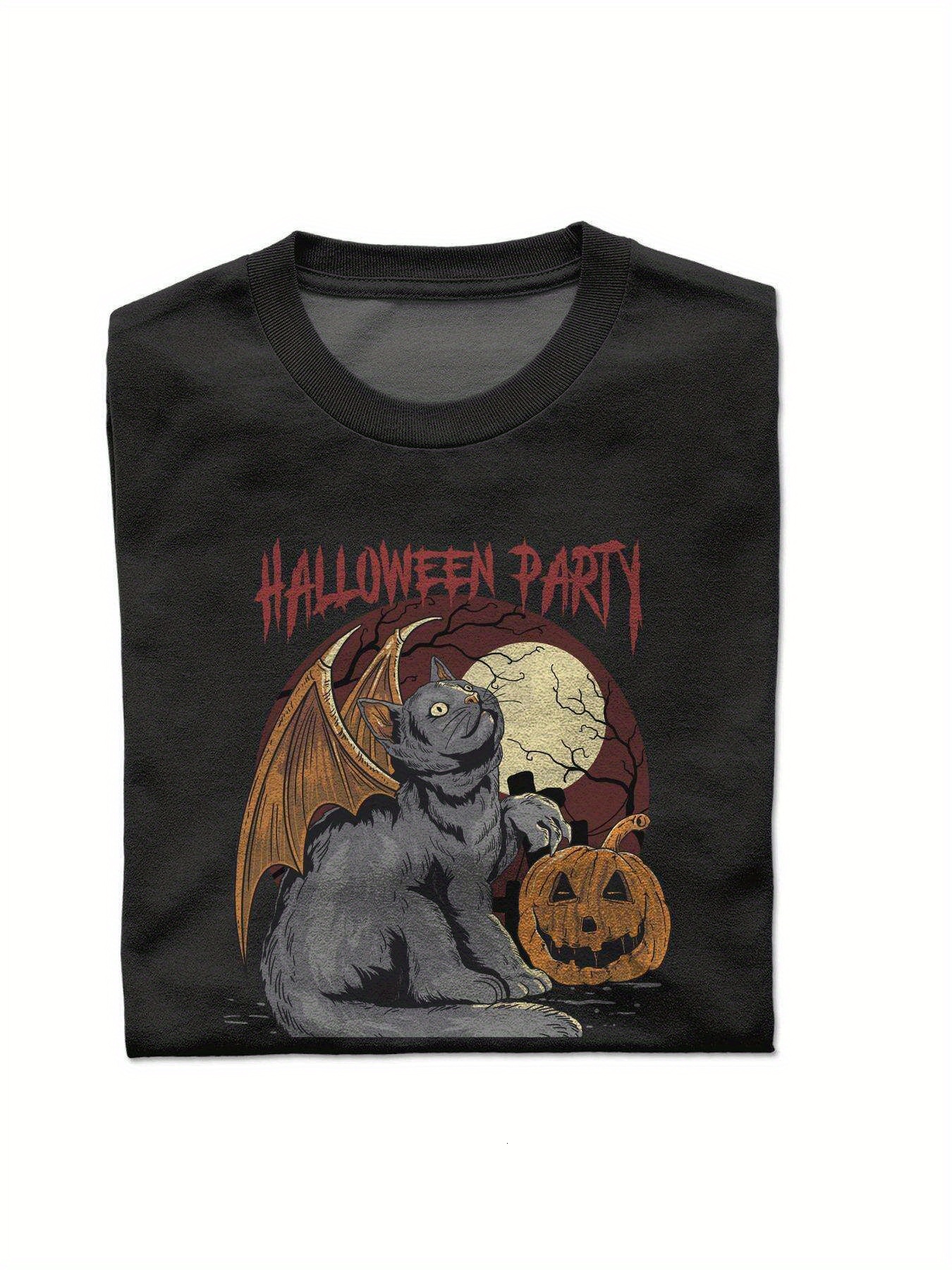 Dongdumaoyi Adult 180G Cotton T Shirts Men Skull Text Short Sleeve Round Collar Black S-3Xl White Halloween f83e