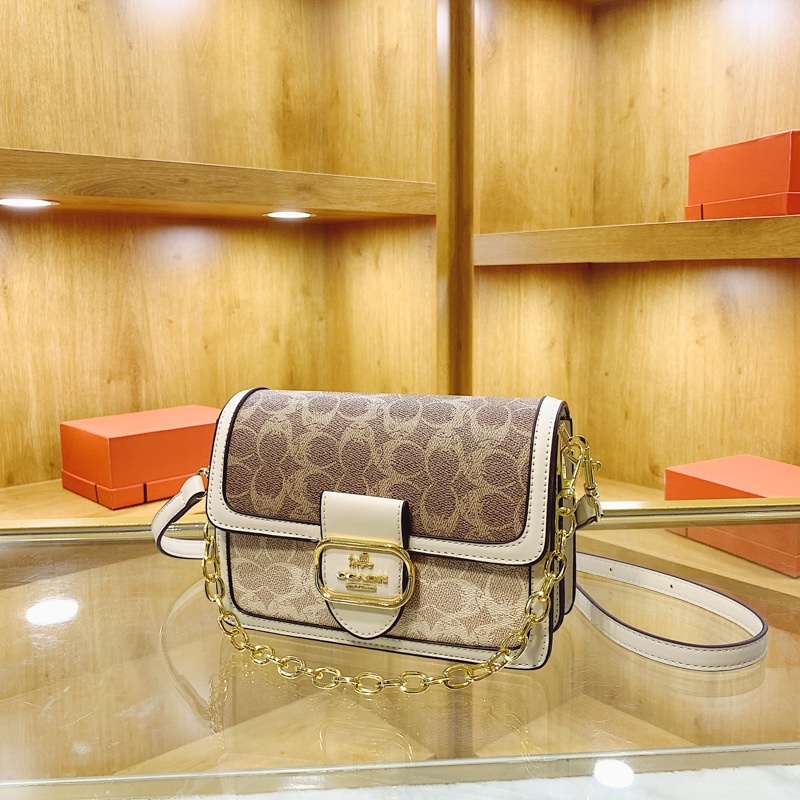 2025 Free Shipping Women's Designer Luxury Fashion New Retro Chain Bag Cross Shoulder Bag Small Square Bag brown balck