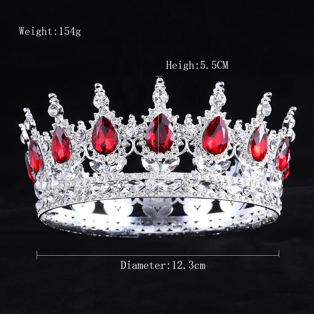 Bridal Crown Colorful Crystal Princess Tiara Elegant Wedding Jewelry Head Accessories Women Headpiece 250603