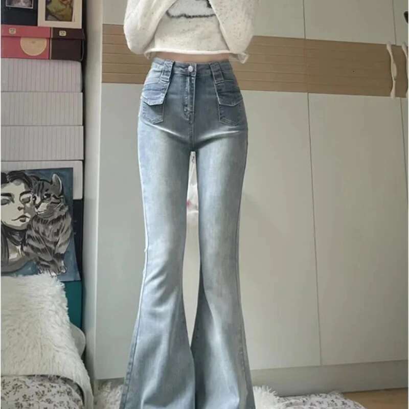 Womens Jeans Summer High Waist Female Cowboy Pants Korean Popular Clothes Pant Aesthetic Size X Larg Gyaru Top Selling Trousers