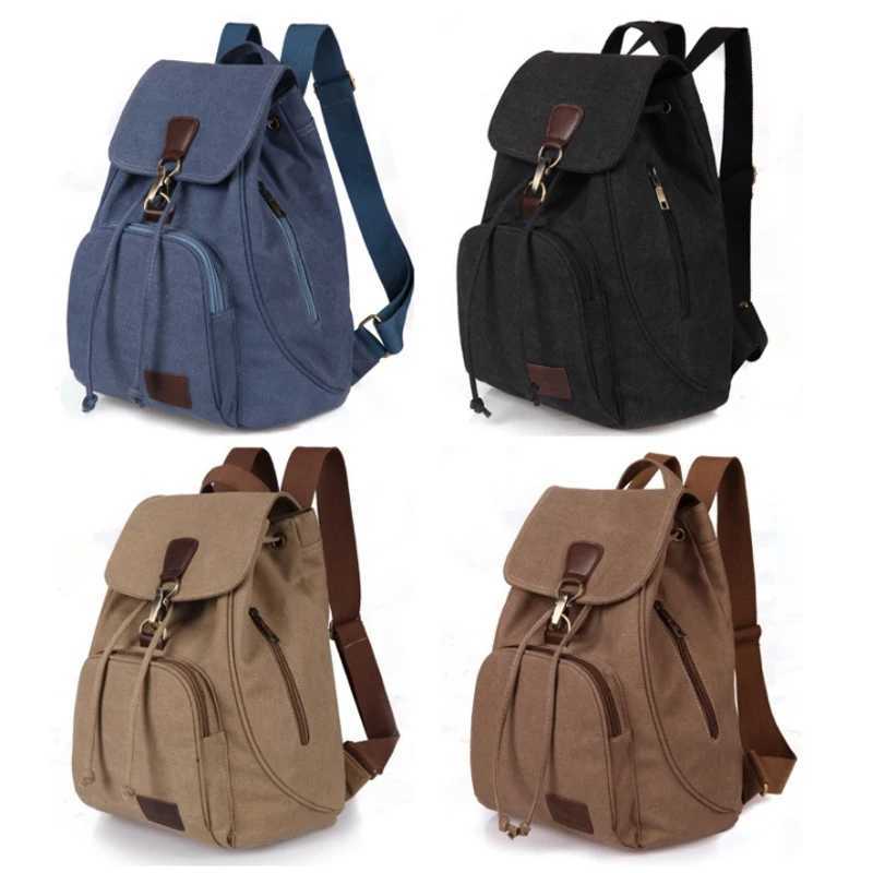 2024 New Women Backpack Canvas Laptop Travel Backpacks Computer Bags High School Student College Bag Outdoor Shoulder Bag Z250617