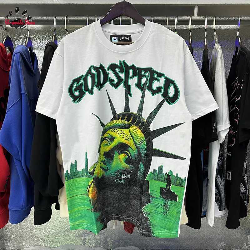 Classic All-match Casual Men Woman Top T Cotton High Strt Black White Green GOD SPD T-shirts Short Sleeve H250616