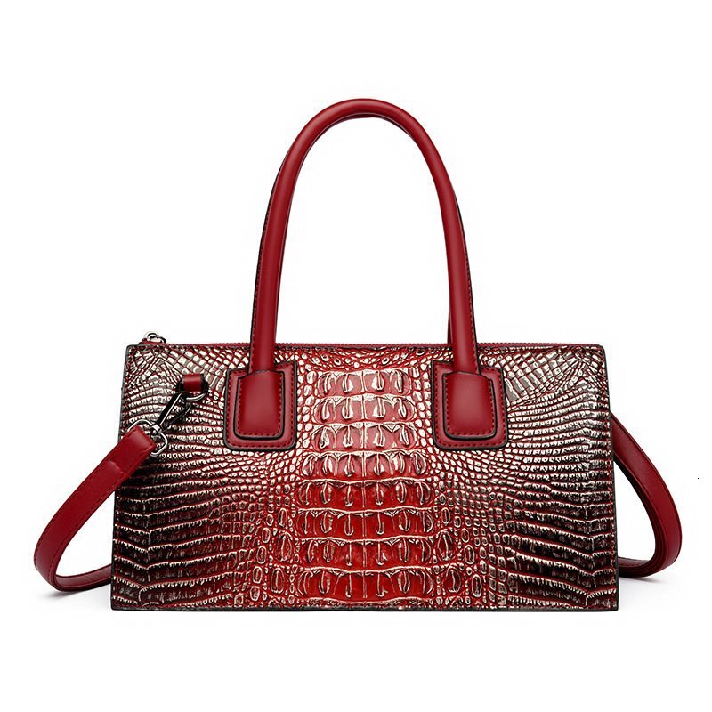 Free Shipping 2025 New Designer Bag Fashionable And High-quality Shopping Bag Large Capacity Retro Embossed Crocodile Pattern Single Shoulder Handbag