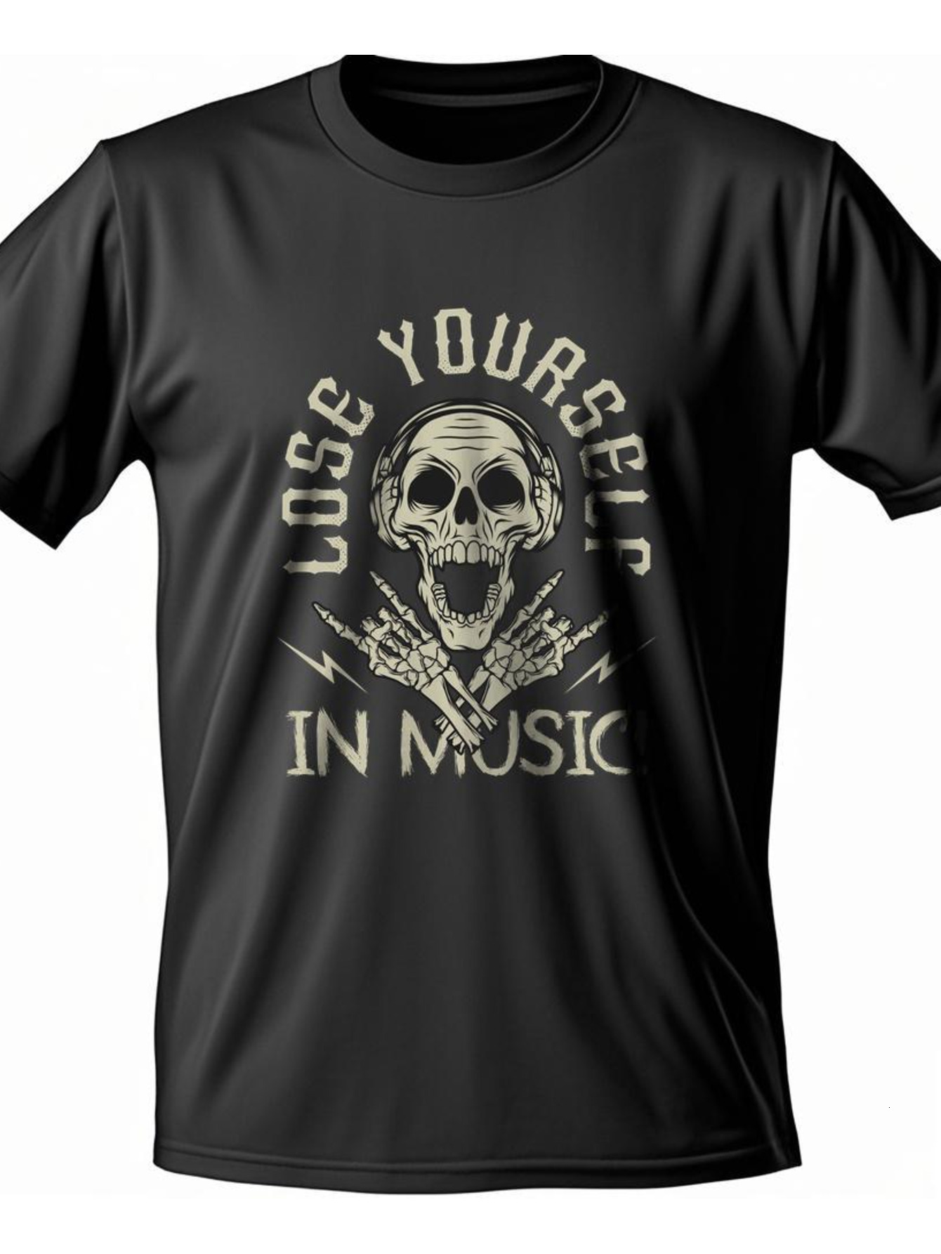 Dongdumaoyi White Black Men Adult Round Collar Short Sleeve Skull 180G Cotton Text S-3Xl T Shirts d16f