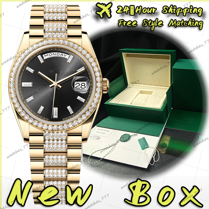 mens watch Designer watches men AAA+ high-quality 40MM 2813 mechanical automatic watch luxury sapphire master Table with diamond luminous watch instrument new box