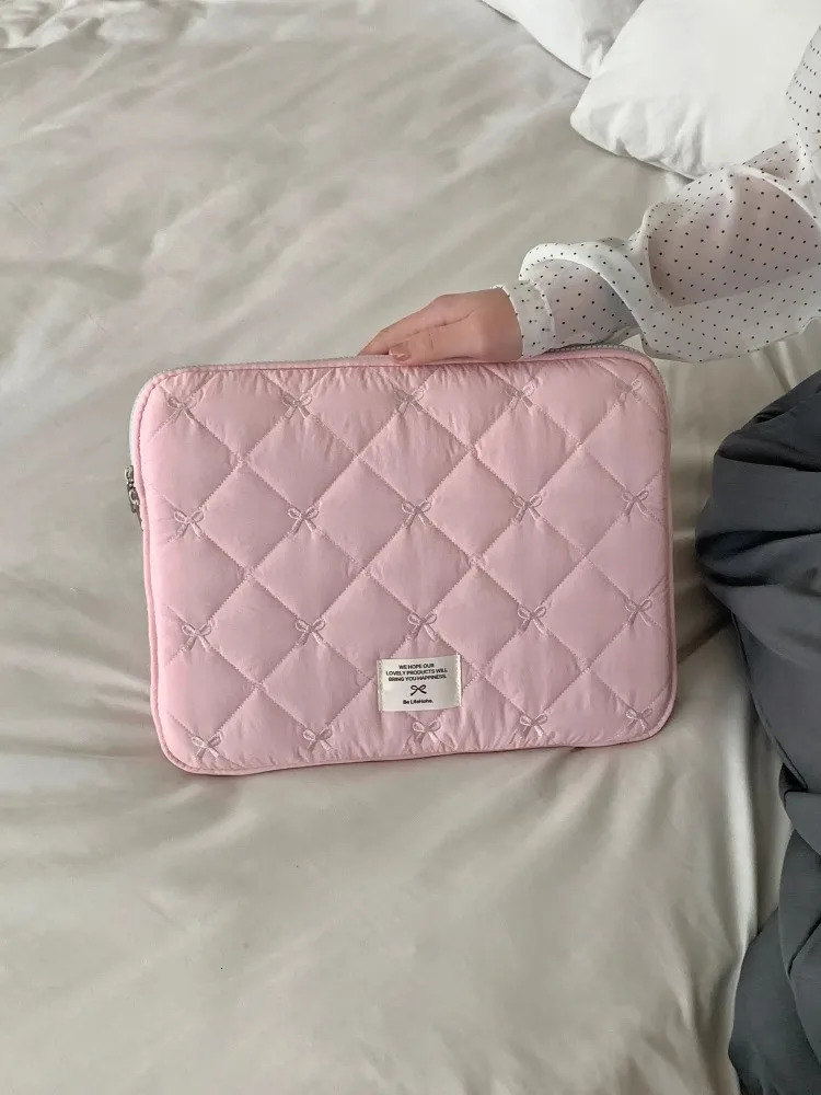 Cute bow Laptop Sleeve Bag 11 13 14 15.6 Inch For Air13 Pro15 16 Ipad10.5/10.9/11 Notebook Storage Pouch 250605