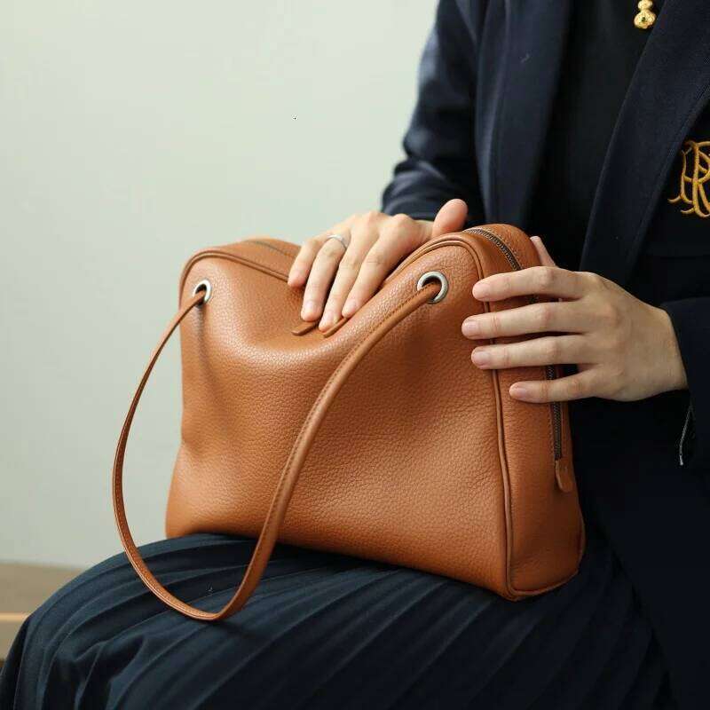 Genuine Leather Crossbody Bags Women Designer Handbag Soft Cowhide Shoulder Bag Suitable For Working And Traveling