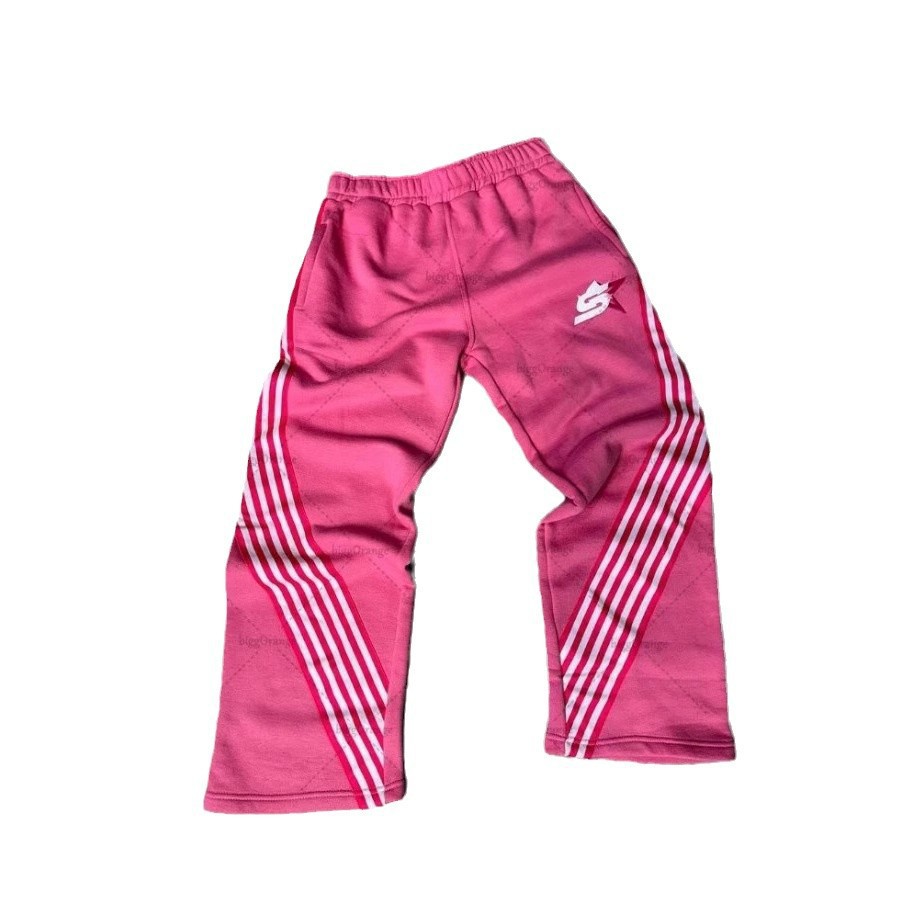 Y2k Embroidery Cotton Stripes Pants New Fashion Hip Hop street Mens Womens Jogger Drawstring Sweatpants Oversize Cargo Trousers Z260315