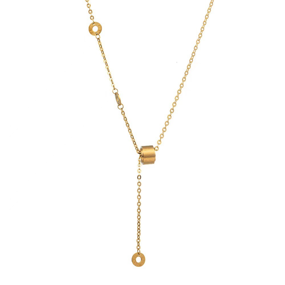 Fashion Light Tassel Matte Small Waist Necklace for Women High-end Design Titanium Steel Non-fading Jewelry