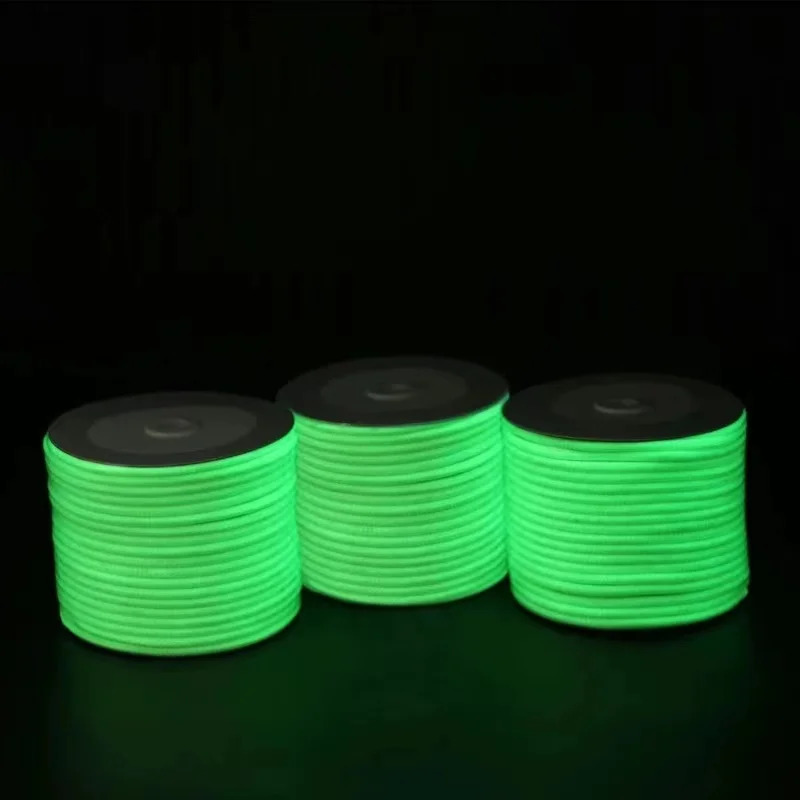 50M100M Dia.4mm 9 Strand Core Paracord Multi Outdoor Paracord Luminous Umbrella Rope Outdoor Camping Tent Rope Climbing Safety 250617