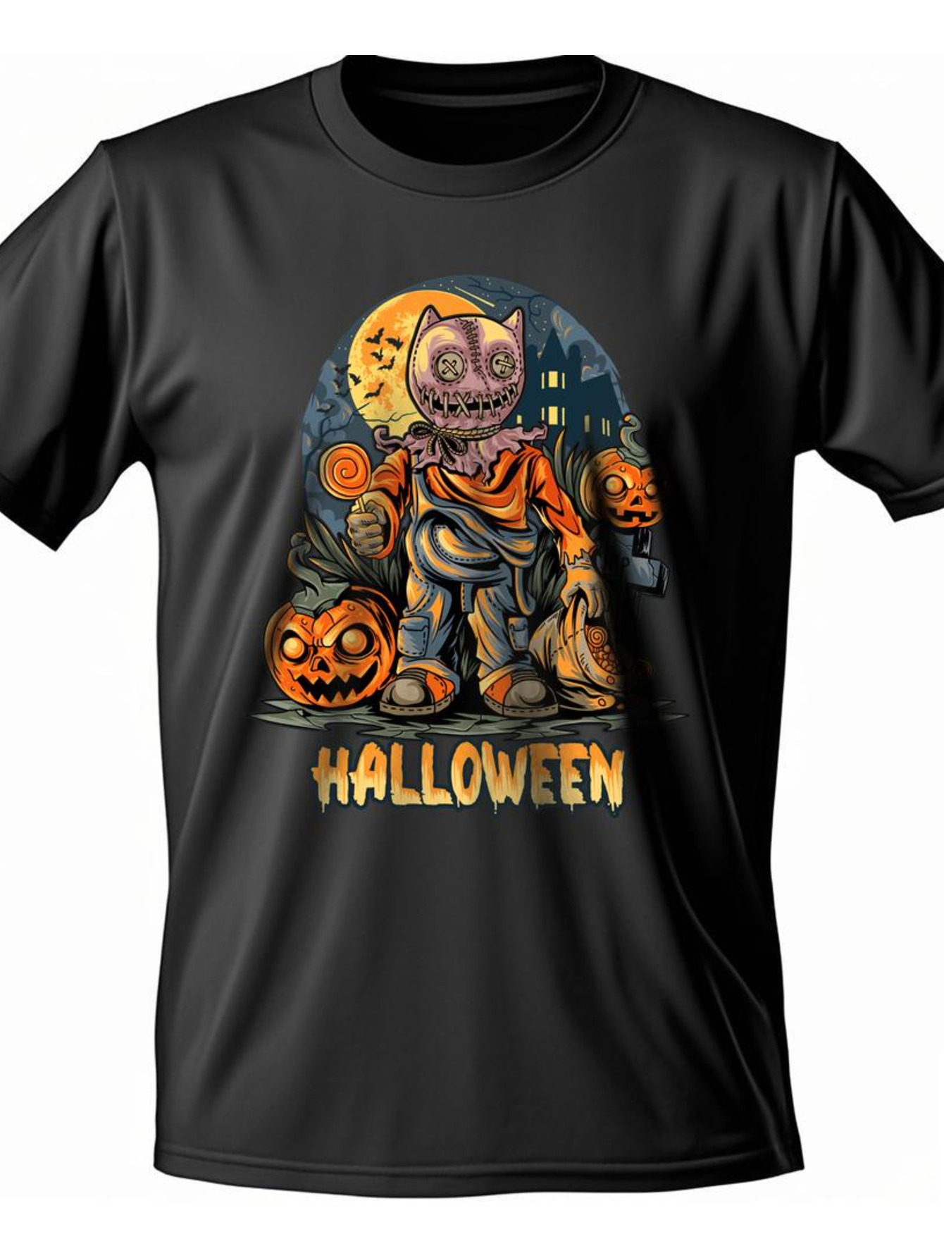 Dongdumaoyi Black White Adult 180G Text S-3Xl Short Sleeve Men Round Collar T Shirts Cotton Graphics Halloween 3ec6