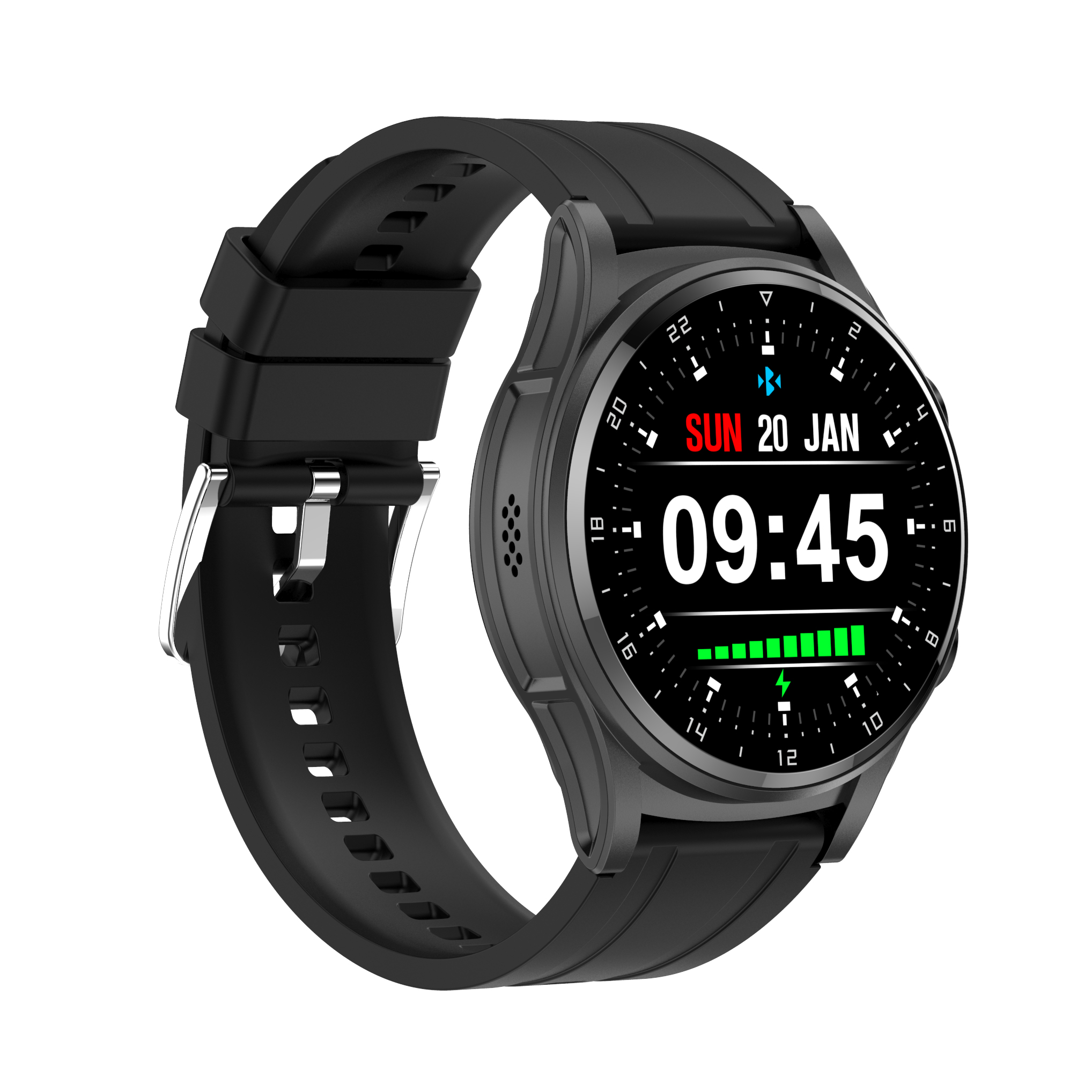 GT66 New Touch Screen Smart Watch Bluetooth Headset 2 In 1 Men Sports Fitness Tracker Electronic Watch Blood Pressure Monitor