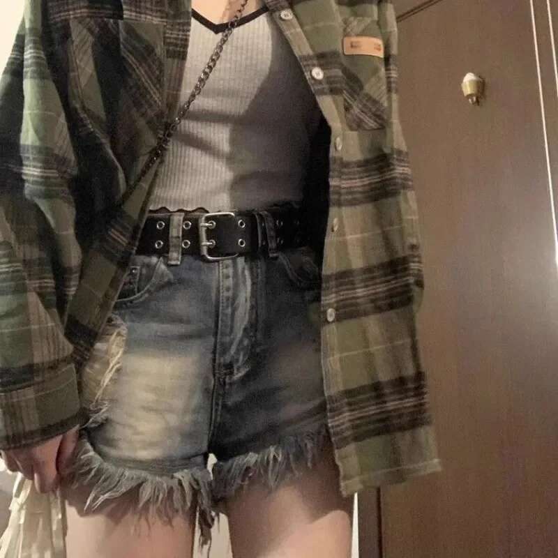 Streetwear Short Jean Pants Woman Wide With Waist Pocket Denim Shorts For Women Korean Style Cheap New In Luxury Flowy Elasticty