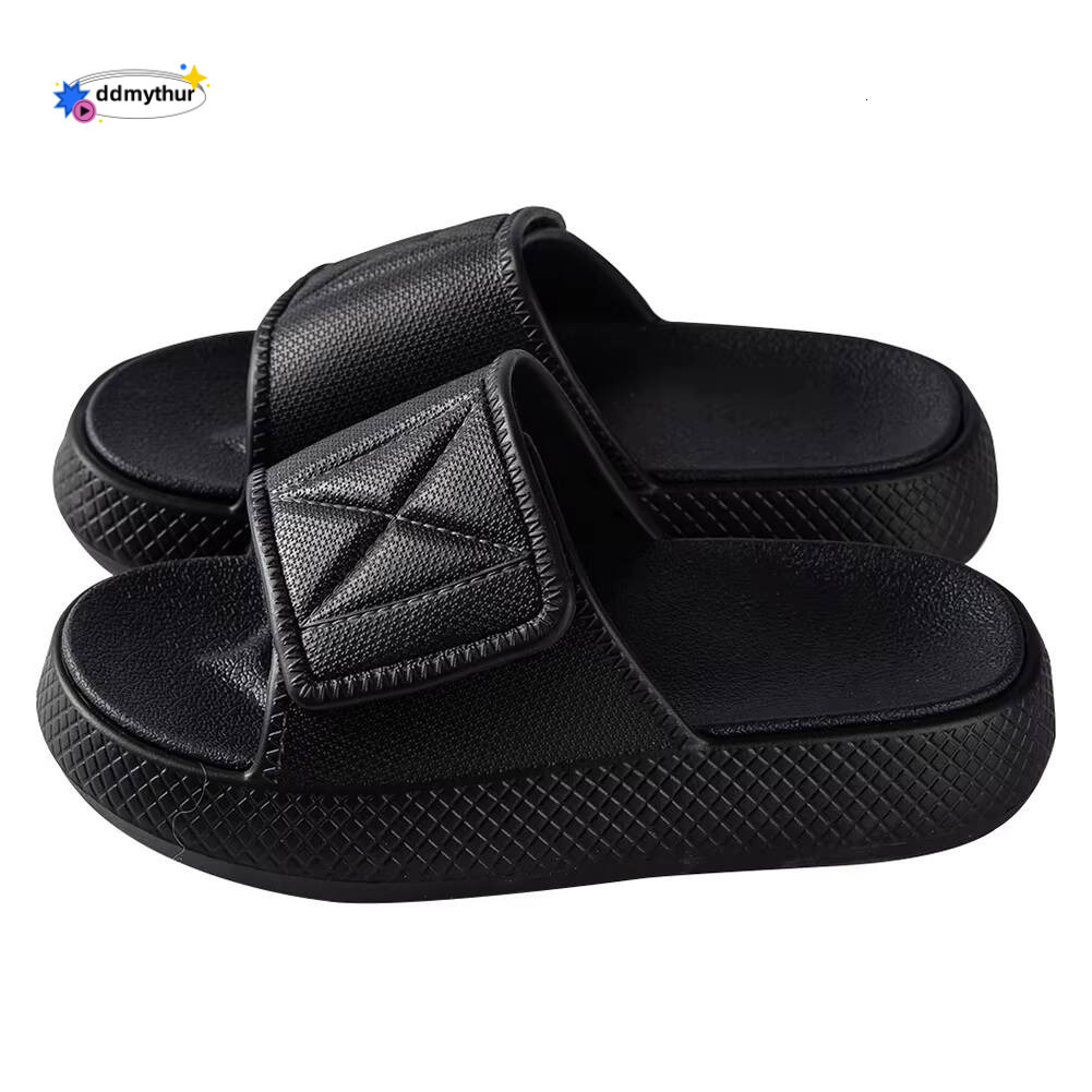 Pillow Slippers Thick Sole House Slides Adjustable Strap Recovery Sandals Indoor Outdoor for Women and Men ddmythur