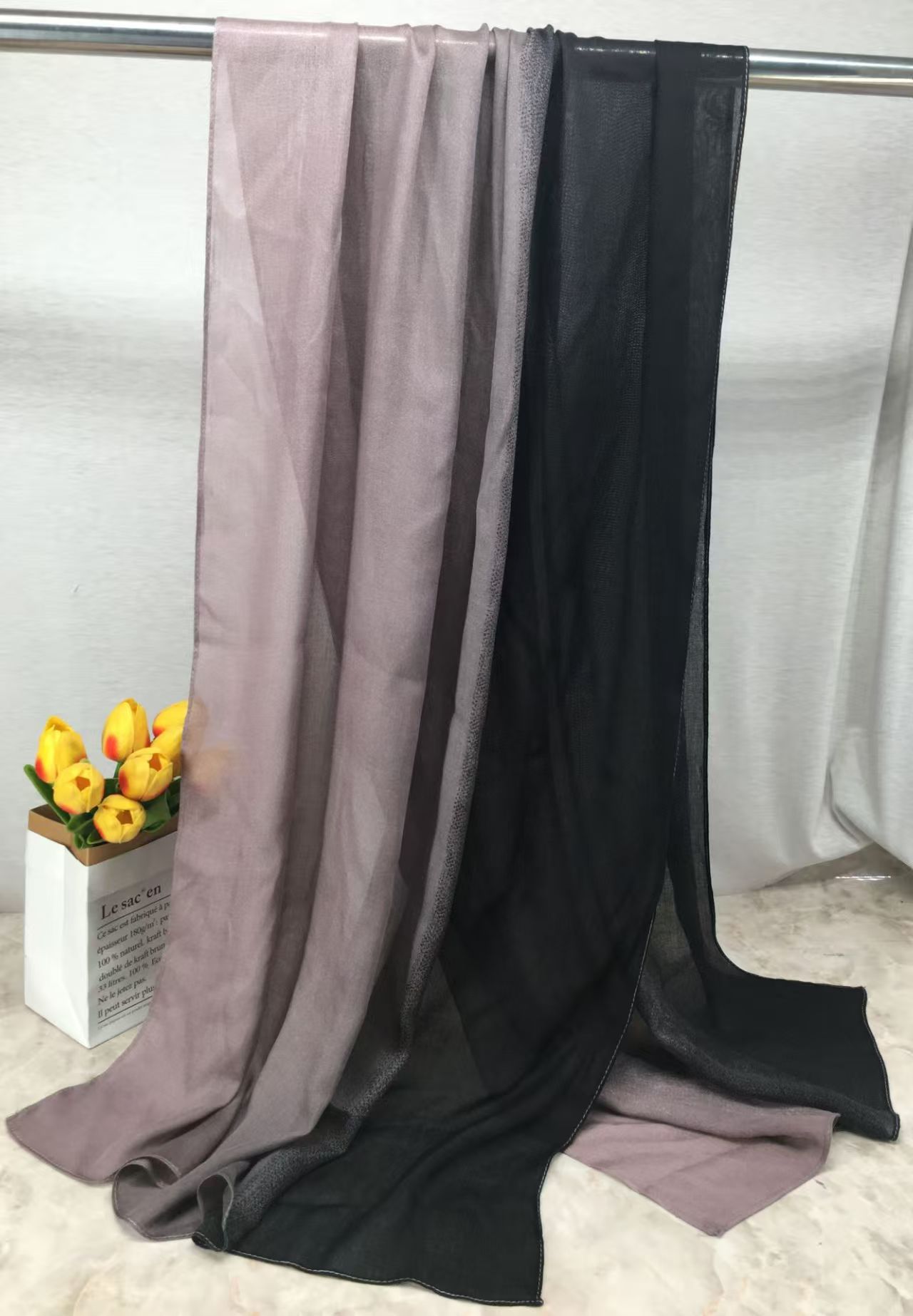T992 new modal thin material hand-painted gradient color rayon long scarf breathable scarf headscarf female shawl