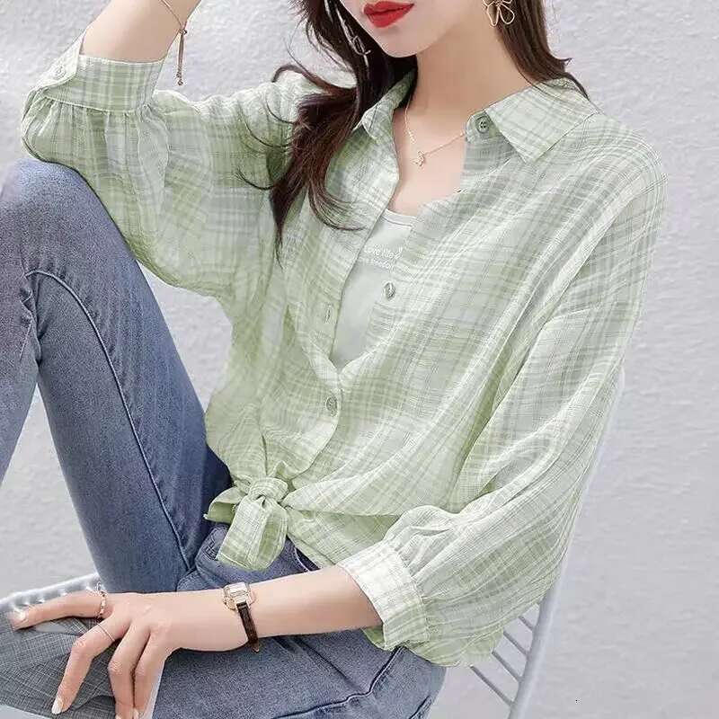 Full Long Sleeve Shirts Blouses for Women Summer Woman Top Chiffon Elegant Chic Y2k Fashion Novelty 2025 Luxury Designer Basic