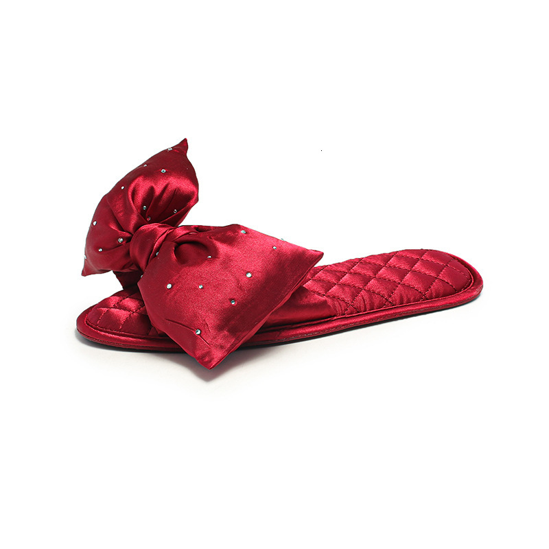 Cross border hot selling big bow shoes, rhinestone solid color women's slippers, designer sandals, fashionable women's sandals