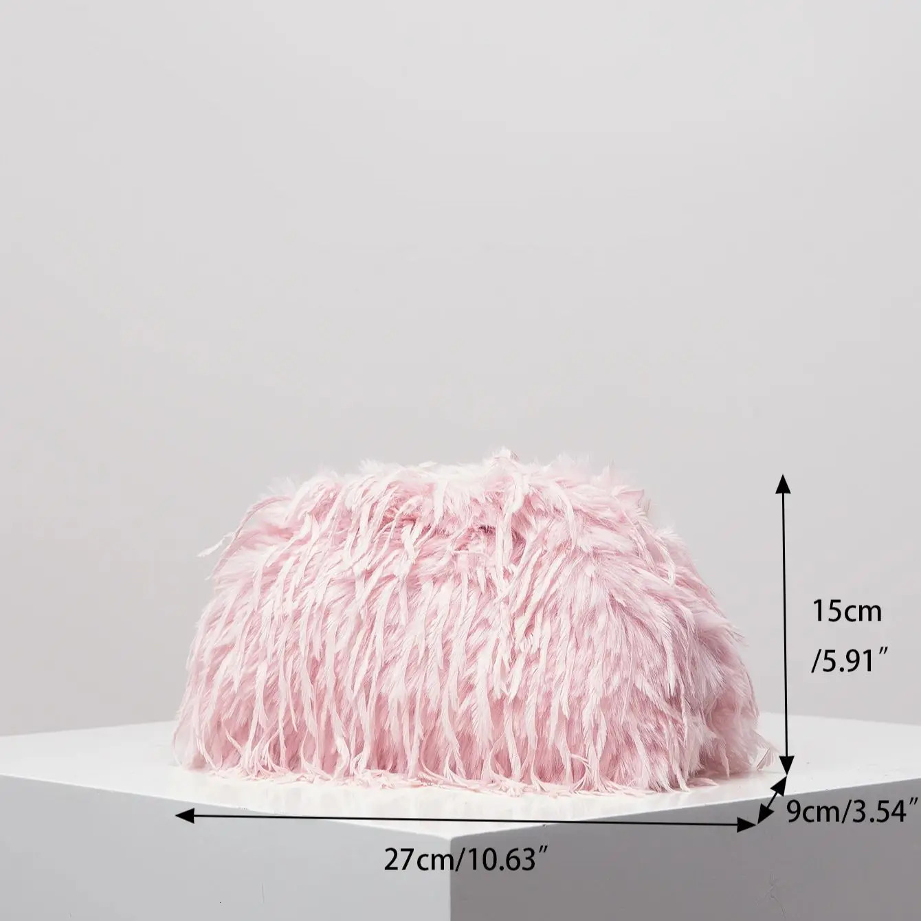 Dopamine-style clip bag Y2K plush clutch bag candy-colored womens purse dinner dress clutch 250617