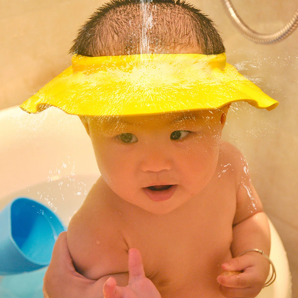 Children Shower Cap Baby Bath Visor Kids Shampoo Shield Adjustable Ear Protection 40-55cm Head Circumference Heat Resistance 80C 250617