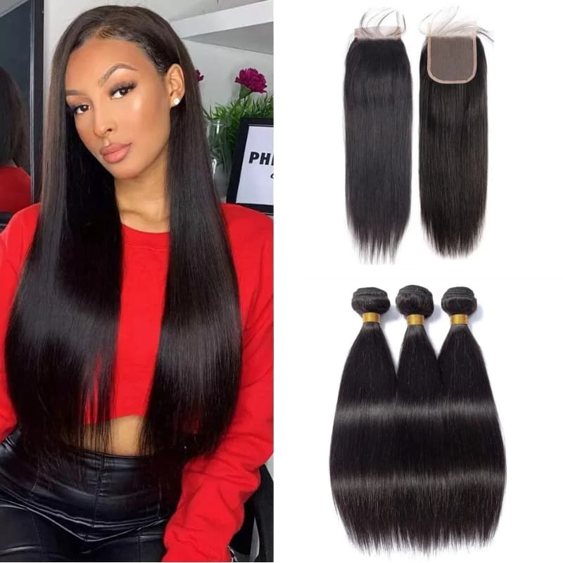Body Wave 4x4 Lace Brazilian Human Hair Black Peruvian Hair Closure Swiss Transparent Lace Invisiblle Lace Closure Unprocessed 150% Pre Plucked Hairli