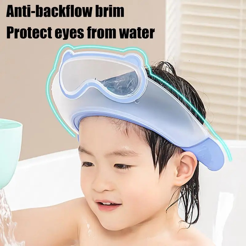 Baby Shower Cap Shield Adjustable Waterproof Baby Shower Cap Bathroom Safety Supplies For Hair Washing Travel Sink Home Boys 250617