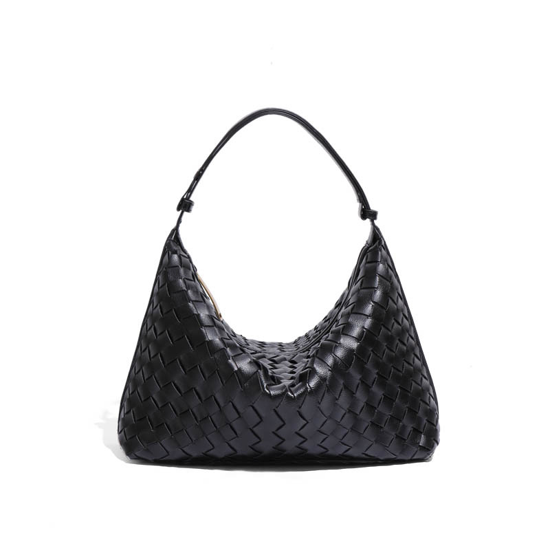 Woven Handbag Handmade Designer Bag Luxury Woven Shoulder Bag for Women PU Leather Bag Fashion Purse Hobo Bag Ladies Small Tote Bag Under Arm Bag Pari