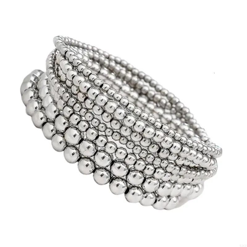 Elegant 7 Pieces Bracelet Set With Geometric Beads for Casual Occasions R9CF 250616