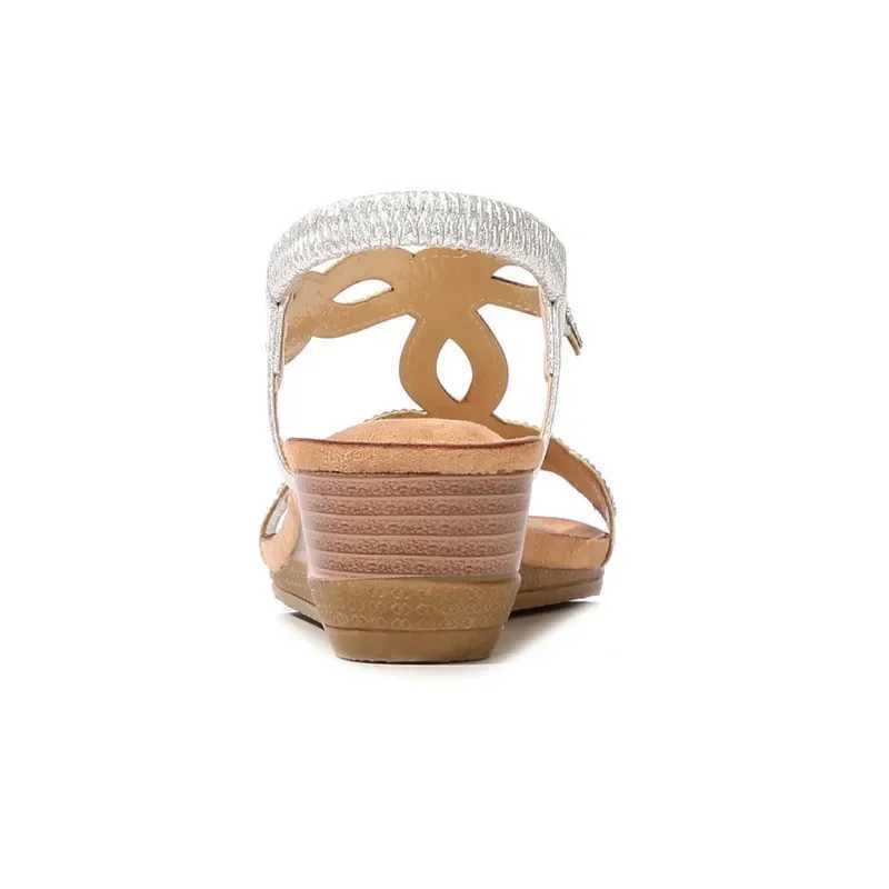 BEYARNE Womens Shoes Summer New Bohemia Wedge Women Sandals Rhinestone Woman Flip Flops Vintage Women Shoes BeachE627 Z250617