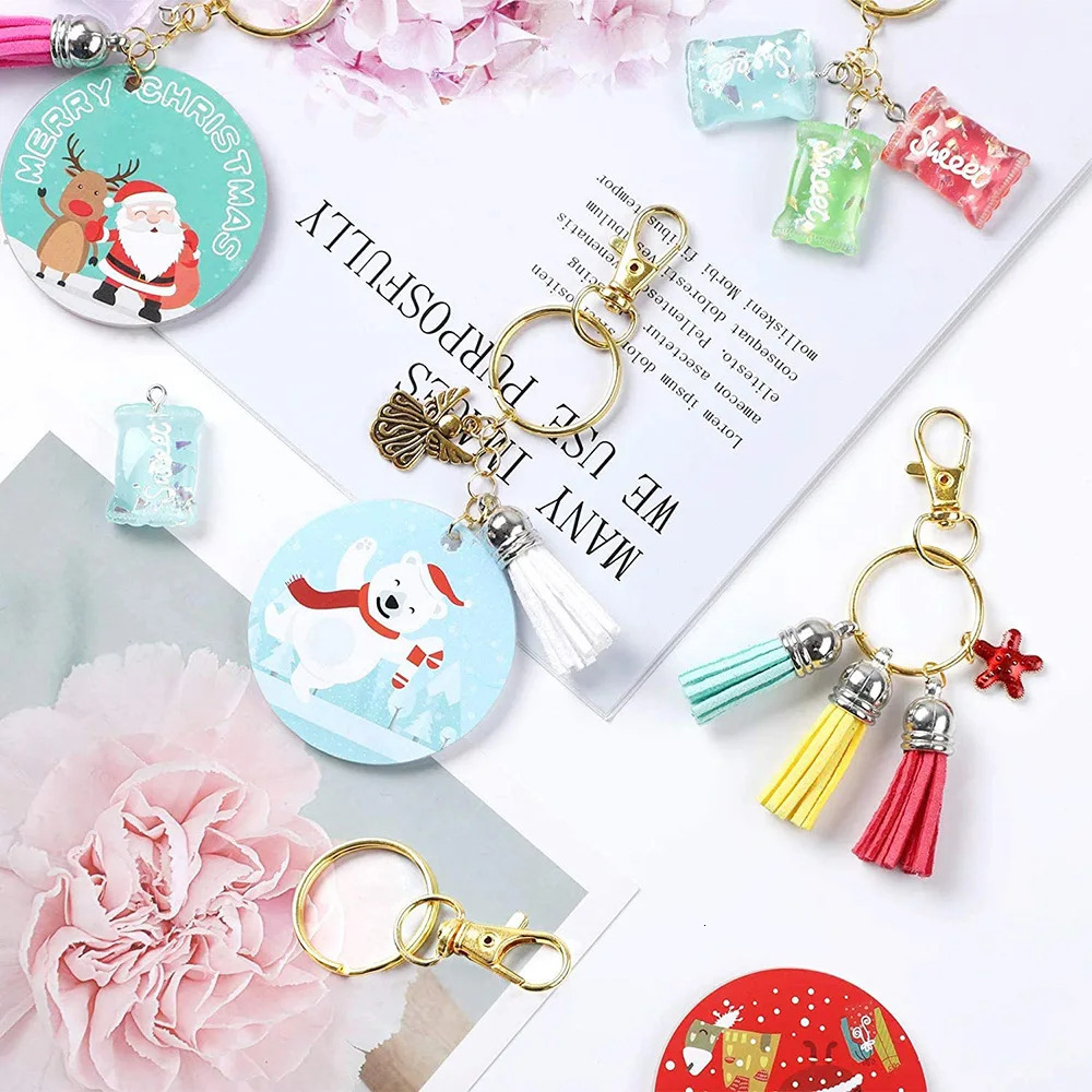 Swivel Clasps Lanyard Snap Hooks with Key Rings Key Chain Clip Hooks Lobster Claw Clasps for Keychains Jewelry DIY Crafts 250616