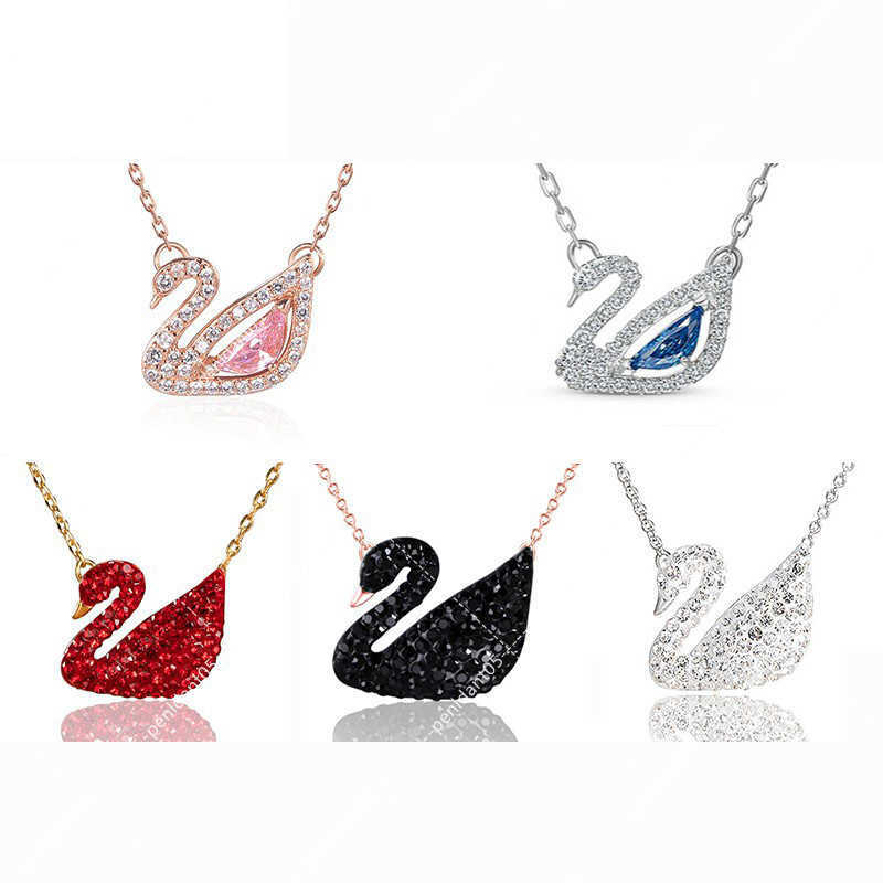 Pendant Necklaces designer necklace Beating heart Swan Necklace 14K Gold INS Style Necklace emotional Gift Jewelry for Women luxury necklace