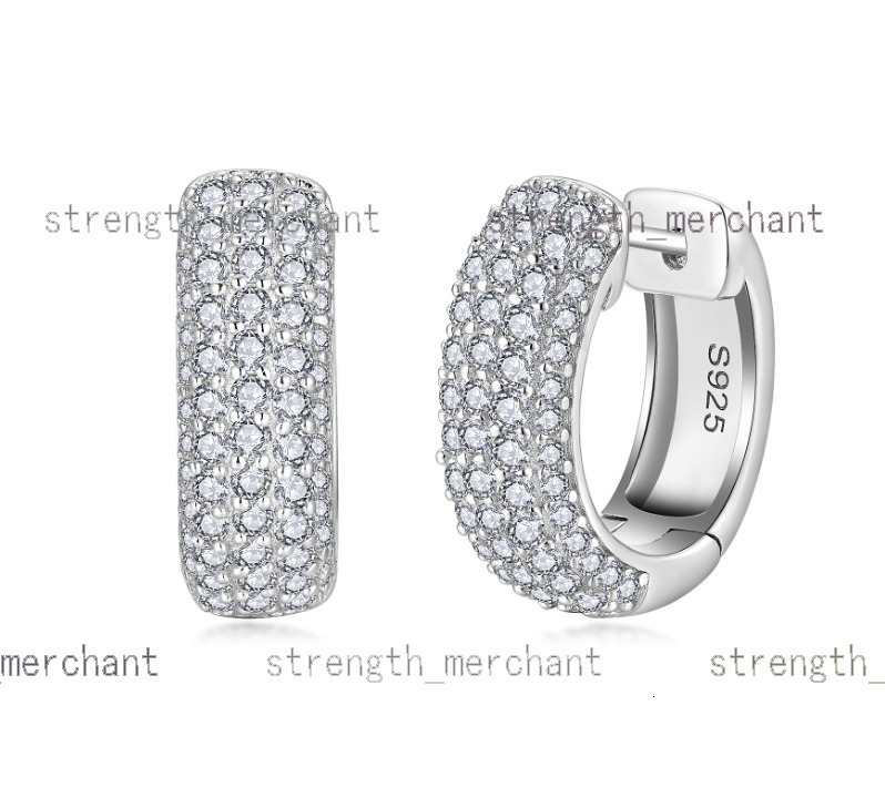 Ruizuan S925 Moissanite Fine Cuff Earrings Dainty Earrings Wholesale Silver 925 Pin Earrings