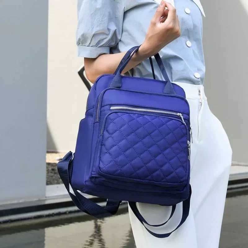 Waterproof Womens Shoulder Bags Female Large Capacity Oxford Rucksack Black Purse Casual Ruck Z250617