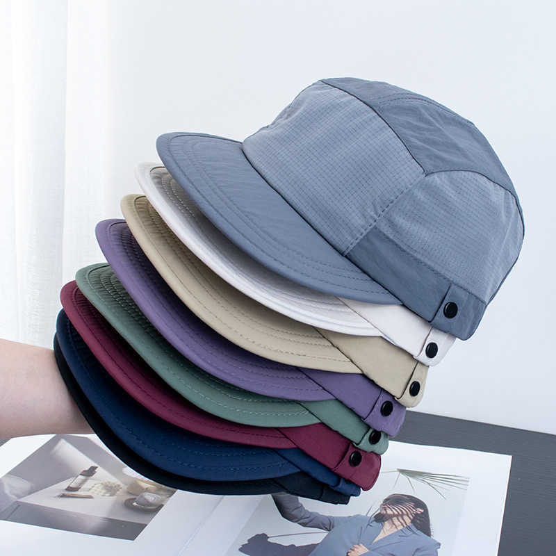 Lightweight Breathable Quick-Dry Patchwork Baseball Cap for Women, Quick-Dry Outdoor Casual Five-Piece Design Sun Hat with Flat Brim 250615