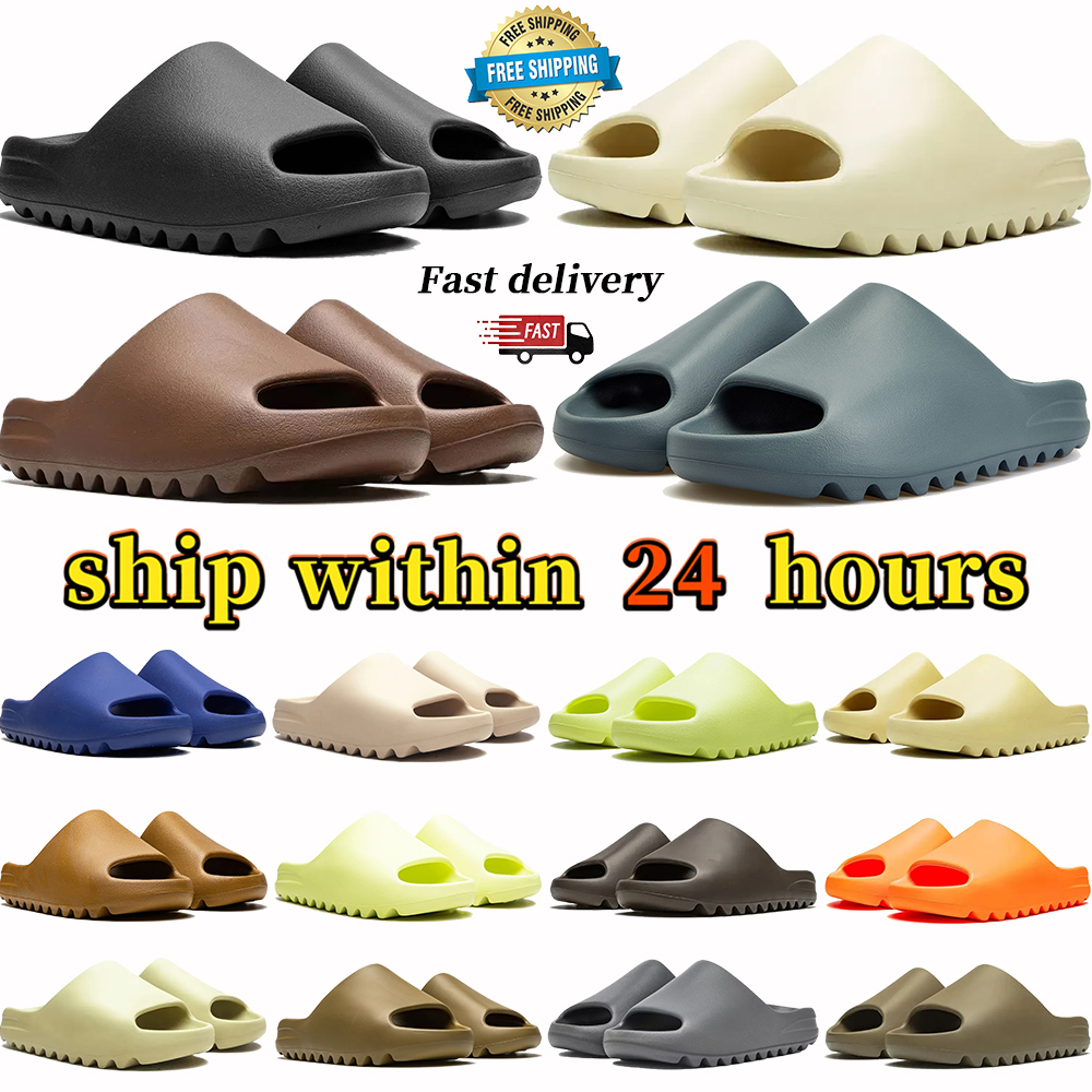 Designer Slides Slippers Sandals For Men Women Rubber Sliders Onyx Sand Resin Mineral Blue Bone Grey Slide Slipper Outdoor Summer Beach Sandal Womens Mens shoes