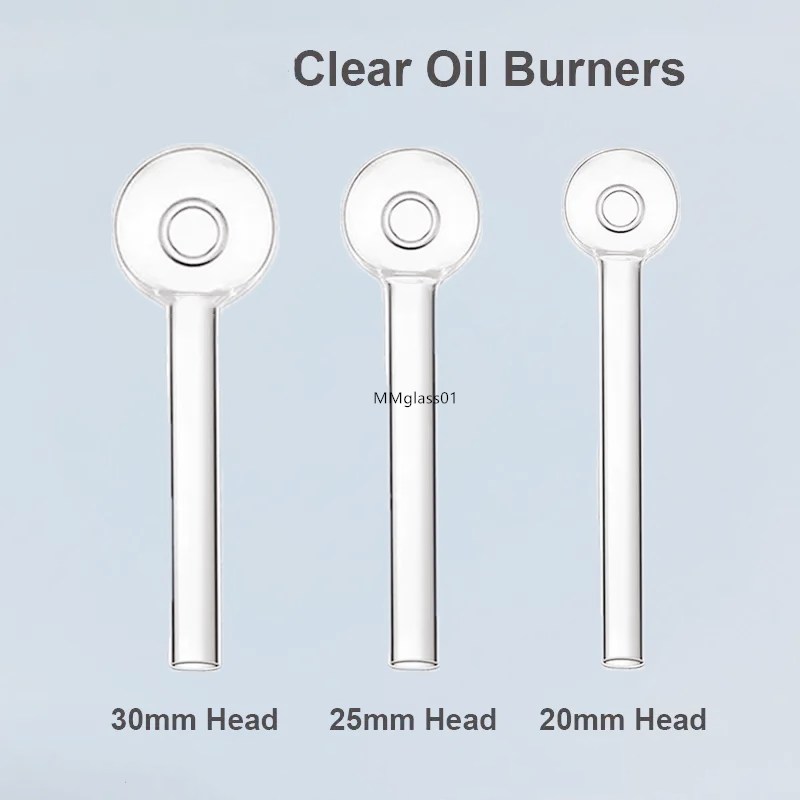 2.8Inch-6Inch with 30mm 25mm 20mm Oil Burner Head Bowl,Thick Glass Hand Tube Smoking Pipe Glass Tobacco Pipe wholesale