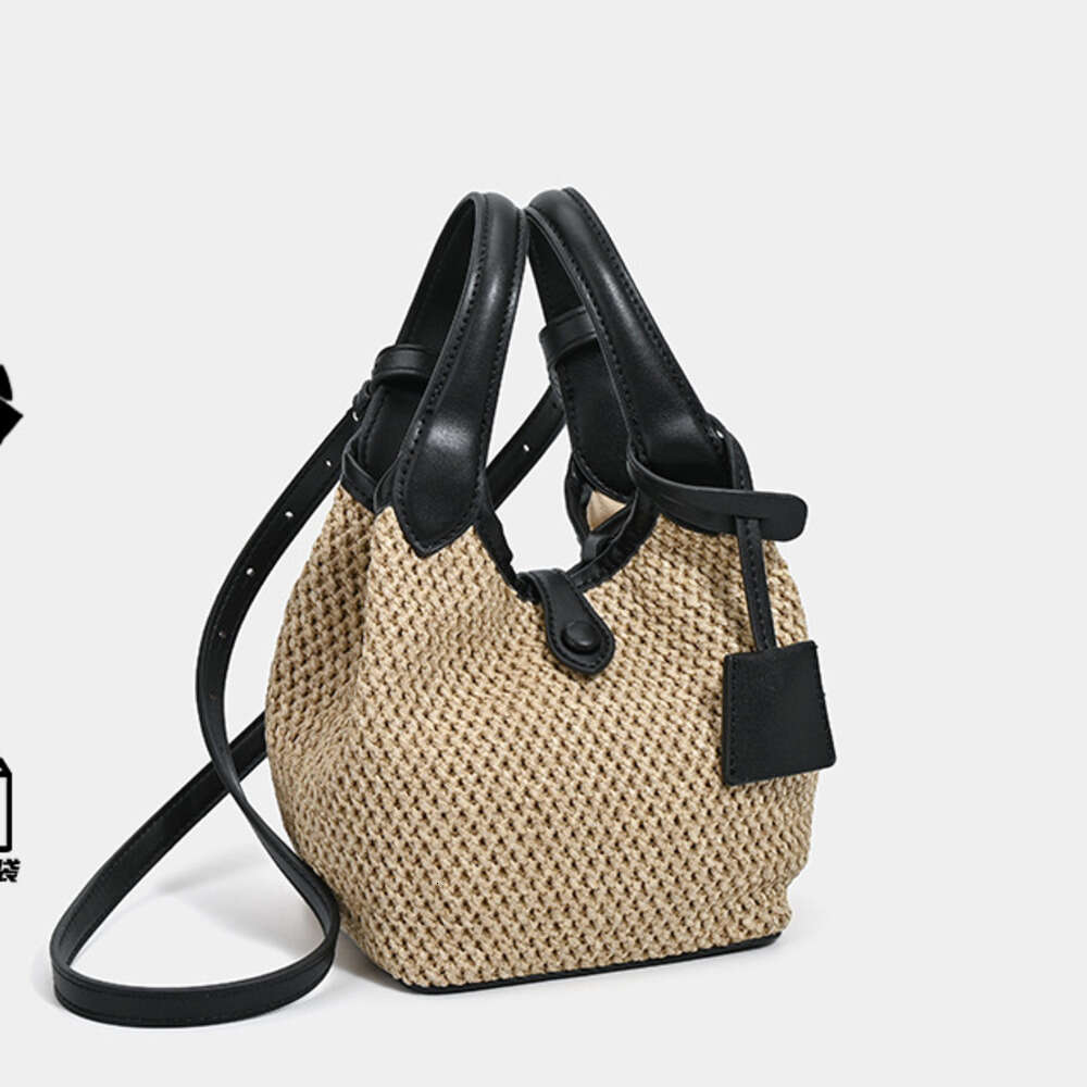 Korean Niche Design Straw Woven Basket New Beach Vacation Style Handbag Crossbody Bag