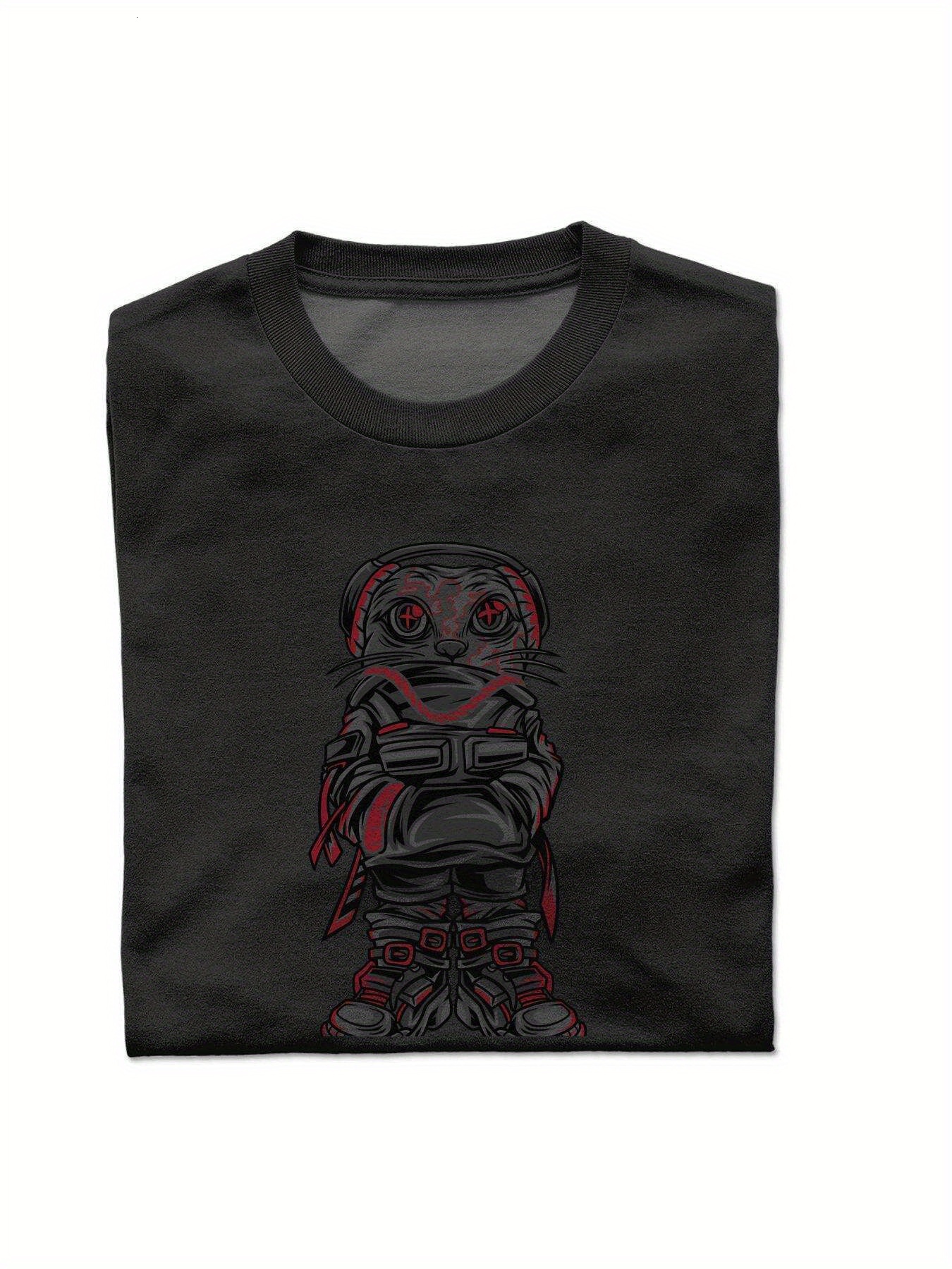 Dongdumaoyi Cotton Round Collar 180G White Short Sleeve Tiger Men Graphics Adult S-3Xl T Shirts Black c502