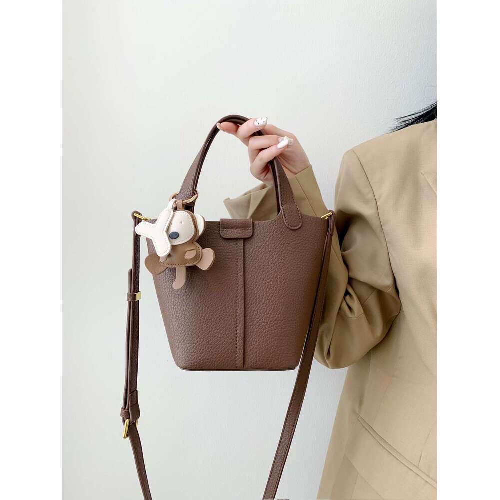 Women Bags Shoulder Crossbody bag Bucket bag Genuine Leather For 2025 New Handbag Light Luxury Niche High-End Sense