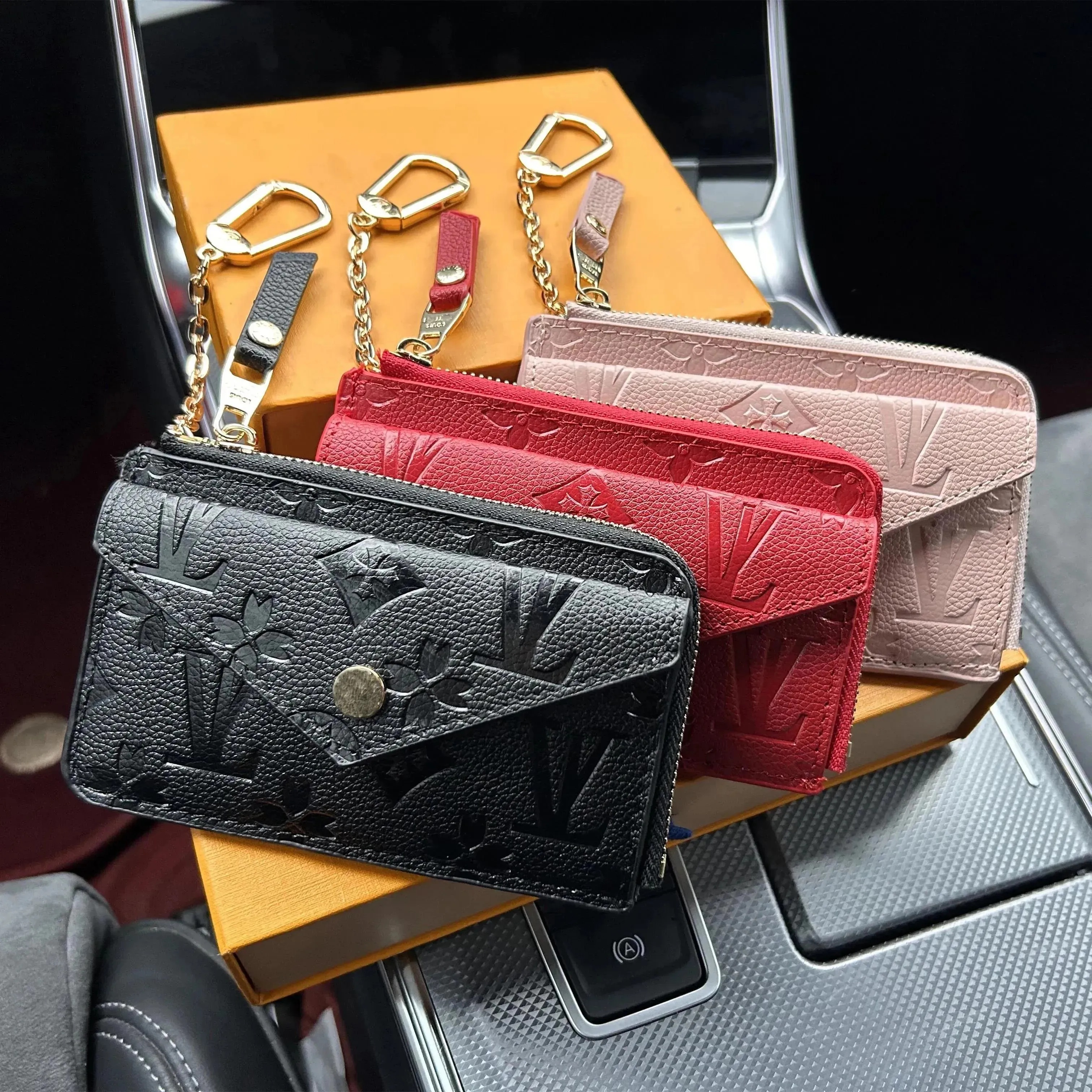 Designer Wallet Womens Mini Zippy Organizer Bag Credit Card Holder Coin Purse Key Pouch Purses Keychain Bags Clutch women purse with Box