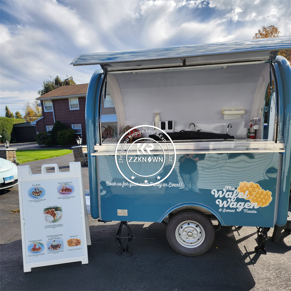 Catering Trailer Fully Equipped Mobile Coffee Bar Crepes Foodtruck Ice Cream Hot Dog Truck Full Kitchen Concession Food Truck