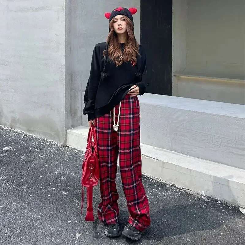 Pants for Women With Pockets Korean Fashion Autumn Winter Woman Trousers Aesthetic High Quality Elastic Chic and Elegant Slacks